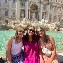 Me and my friends at the Trevi Fountain while we're visiting Rome for the weekend!