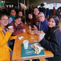 This is some of my cohort enjoying the Galway Art Festival!