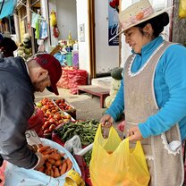 buying food for the orphanage with our Global Coordinator, Roger