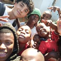 Photos with some kids at the Elicesy pre- and primary school, Livingstone, Zambia