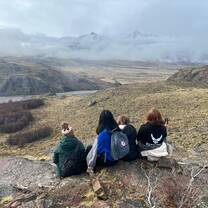 At the peak of the vulture viewpoint in El Chalten in Patagonia!