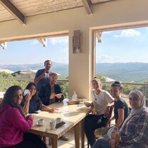 Game of cards with the professors in Ajloun 