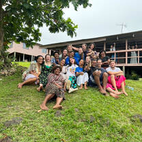 TP volunteers and Fijian youth before a morning workshop. 