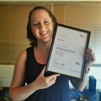 Receiving my certificate