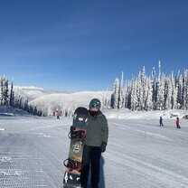 First time snowboarding!