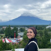 Seeing Mount Fuji-san for the first time at Fuji-Qu Highland