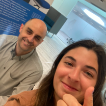 This is me and my boss on my last day at my internship :(