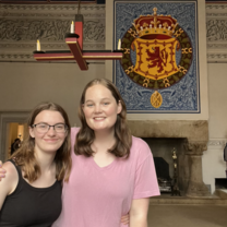 My roommate and I in Stirling Castle 