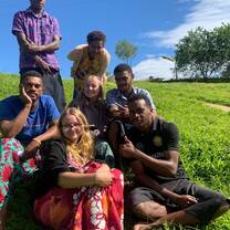 my Fijian sister and some of the youth