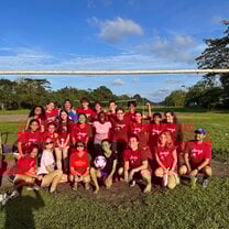 My group in Parismina after a soccer game