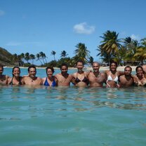 enjoying the Caribbean and SVG near islands with the Africa Volunteers. 