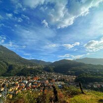 The view from a hike in Breno, Italy