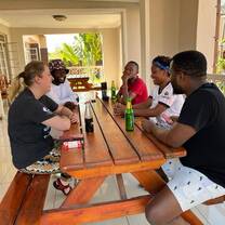 Gathering and playing games with David (CEO) and new local friends