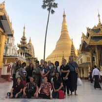 My TESOL group visiting the Shwedagon Pagoda.