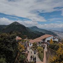 View from atop Monserrate, a mountain that towers over Bogota city centre