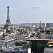 Eiffel Tower from atop the Arc de Triomphe