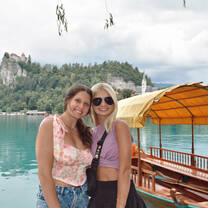 Us on Pletna boats in Bled!!