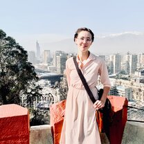 The view of the city from the top of Cerro Santa Lucía.