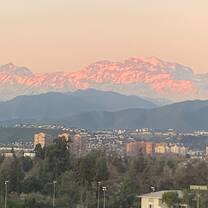 The Andes mountains, or, as said lovingly by the Chileans, "La Cordillera."