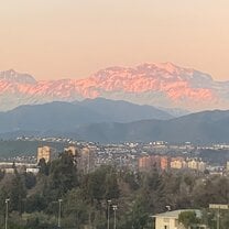 The Andes mountains, or, as said lovingly by the Chileans, "La Cordillera."
