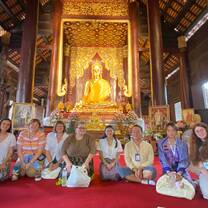 Group of us on a temple tour around the city