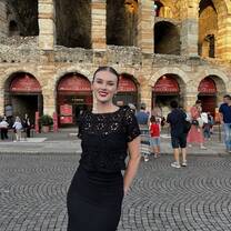 Dressed up for a night at the opera at Verona's ancient Roman arena