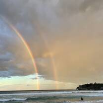 Double rainbow at Bondi Beach on our last day of the program! 