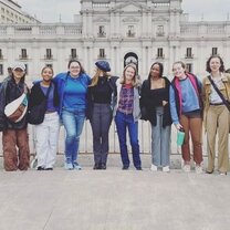 My exchange group and I, the Presidential Palace.