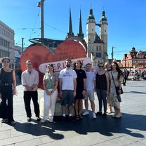 A group tour of the city of Halle