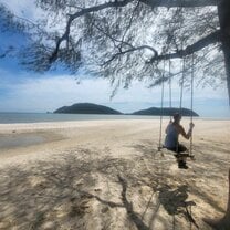 On a beach near Hua Hin