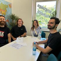 A German class at the Centre with Muaz