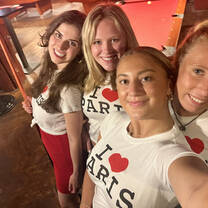 this was our last night in paris we all got these i <3 paris shirts and went out. these are the girls i got so close with during our program