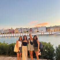 My friends and I on the River in Seville for sunset!
