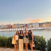 My friends and I on the River in Seville for sunset!