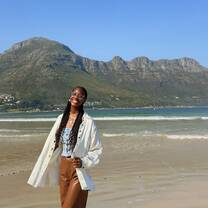 Enjoying a day at the beach in Cape Town!