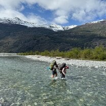River crossing in Patagonia