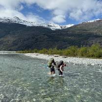 River crossing in Patagonia