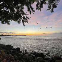 Sunset view from down by the Marina in Quepos