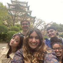 Some teachers and I at Nagoya Castle during training  