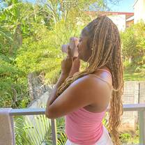 Me capturing the scenery of my backyard at my homestay