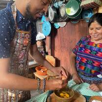 Cooking a traditional Mayan breakfast