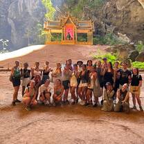 Visiting a temple in a cave with the Gotoco group!