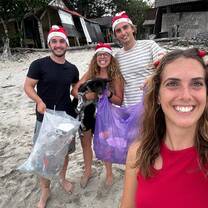Christmas beach cleanup