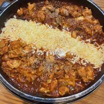 This is Dakgalbi I had at a restaurant in Hongdae and it is so delicious and you need to try it when you go!