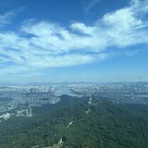 This is a beautiful view of Seoul from Namsan Tower!