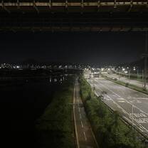 This was by a bridge right near my campus! I was taking a late night walk and I felt very safe and it was pretty peaceful too. 