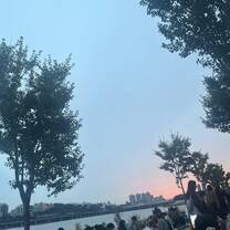This was along the Han River with friends! we were waiting to watch a firework show and there were a ton of people there.