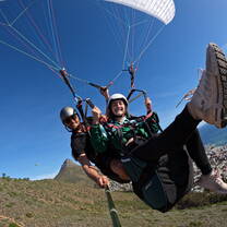 Paragliding next to Lion's Head