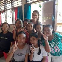 with the kids