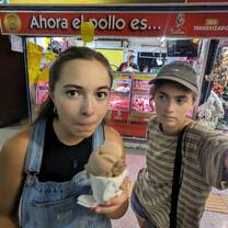 In the central market the first day of camp with my roommate 